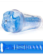 Flight Commander ice blue silicone pleasure device with Turbo Tech and discreet ergonomic design