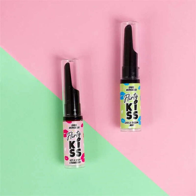 Flirty Kiss Strawberry and Mint Oral Sex Gels 2x8g