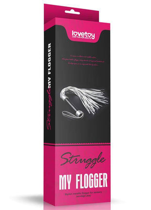 Flogger Faux Leather Silver and Black