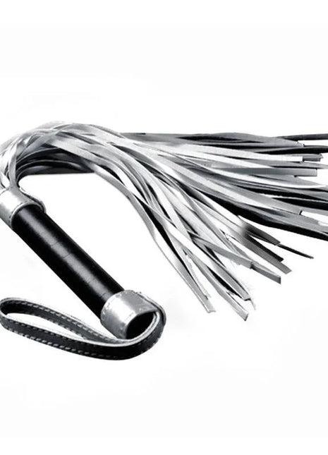 Flogger Faux Leather Silver and Black