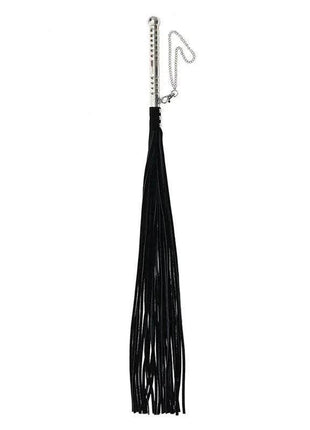 Flogger leather flogger 52 cm with plaited strands in natural tone