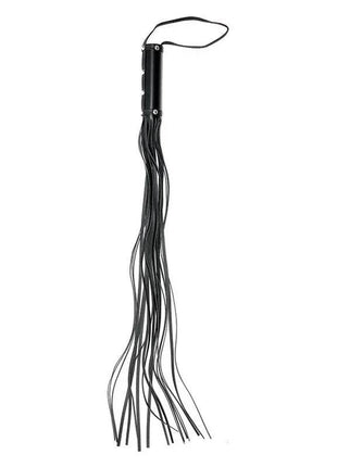 Handcrafted Flogger Leather 80cm with genuine leather tails and ergonomic handle for intimate play