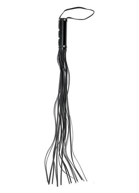 Handcrafted Flogger Leather 80cm with genuine leather tails and ergonomic handle for intimate play