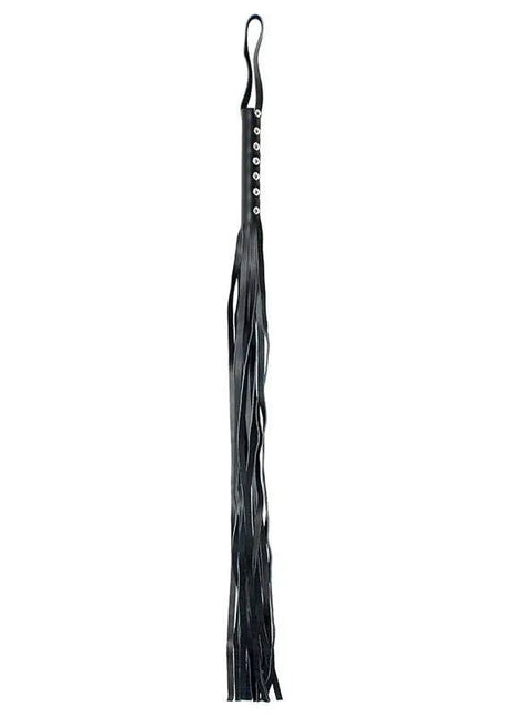 Flogger Leather 90 cm with genuine leather strands and ergonomic handle for sensation play