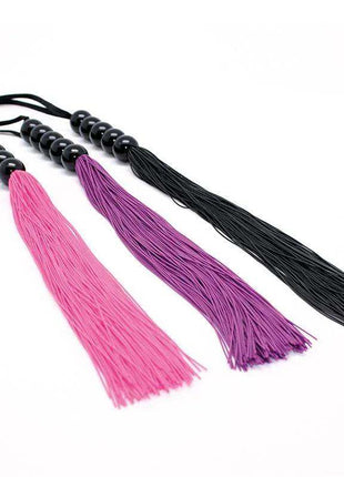 pink silicone flogger 38 cm for intimate sensory play