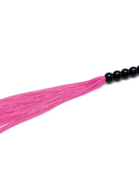 Pink silicone flogger 38 cm for sensory play