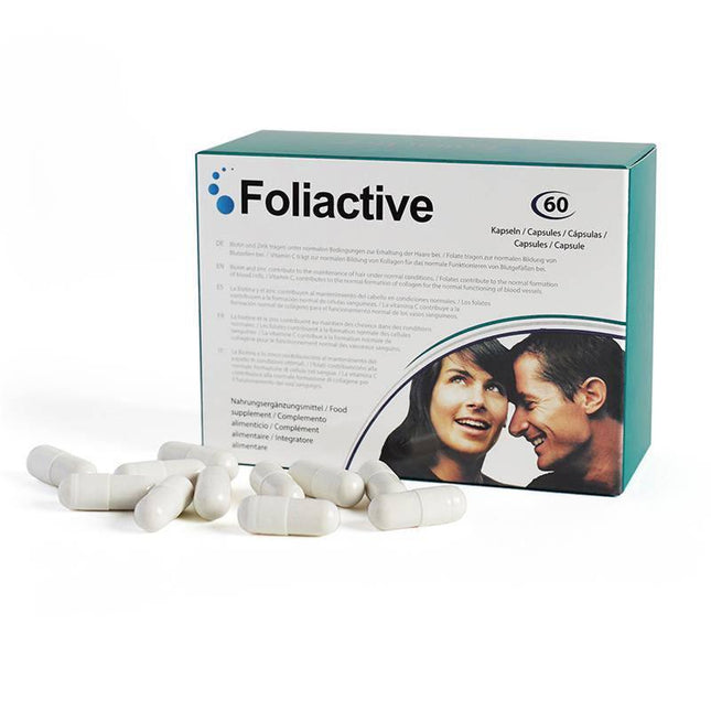 Foliactive Hair Loss Capsules 60 tablets box plant-based supplement for hair health and scalp revitalization