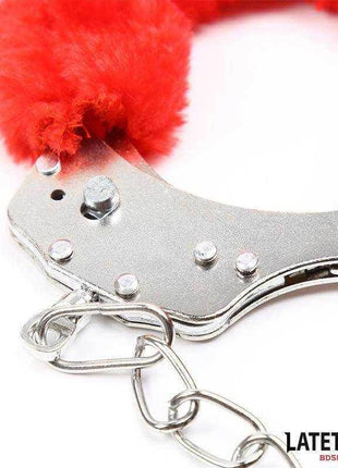 Fur Ankle Cuffs Red
