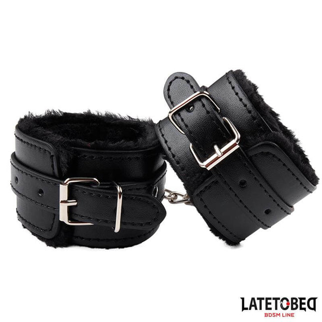 Furry Ankle Cuff Black