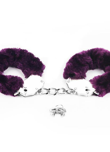 Furry Metal Handcuffs Purple
