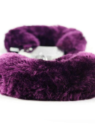 Furry Metal Handcuffs Purple
