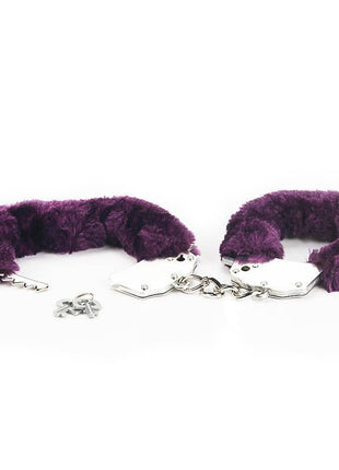 Furry Metal Handcuffs Purple
