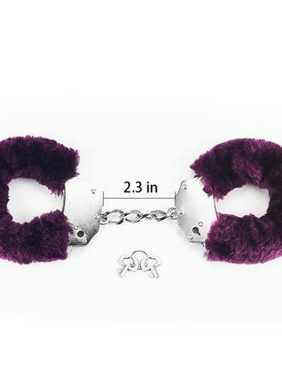 Furry Metal Handcuffs Purple