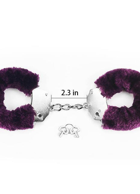 Furry Metal Handcuffs Purple