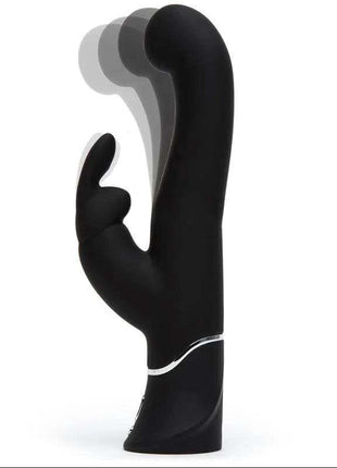 Black G-Spot Stroker Rabbit Vibrator for dual stimulation