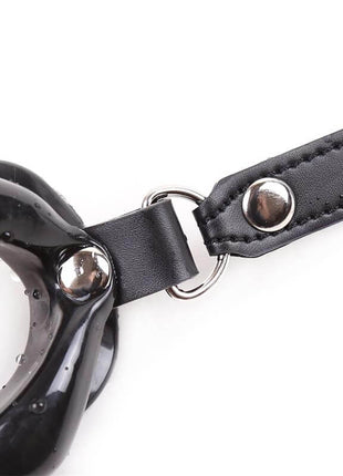 Gag Ball Mouth Shaped Black