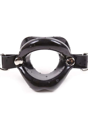 Gag Ball Mouth Shaped Black