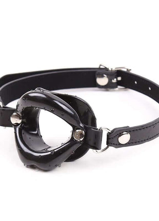 Gag Ball Mouth Shaped Black