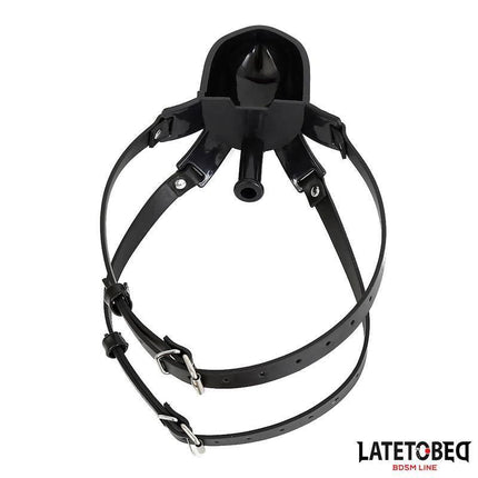 Gag with Drinker Black Adjustable