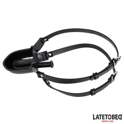 Gag with Drinker Black Adjustable