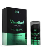 Ganjah Exciting and Vibration Gel 15ml bottle with cannabis flavor and warming, cooling, and vibrating effects for intimate pleasure