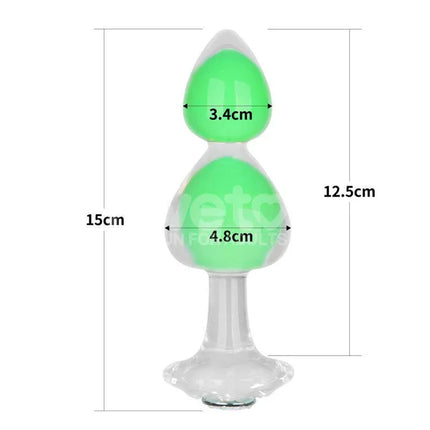 Gemoria Silicone Butt Plug with Glow in Dark Feature