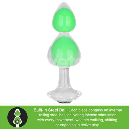 Gemoria Silicone Butt Plug with Glow in Dark Feature