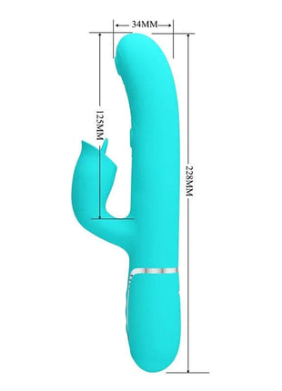 Gigi Vibrator Licking and Thumping Turquoise