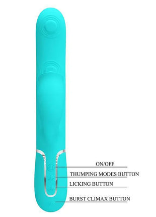 Gigi Vibrator Licking and Thumping Turquoise