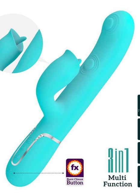 Gigi Vibrator Licking and Thumping Turquoise