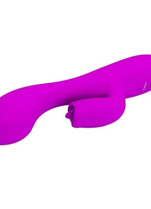 Gloria Vibe with tongue USB in bright magenta silicone, with a curved body and distinctive protruding tongue attachment