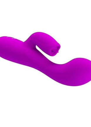 Gloria Vibe with tongue USB in vivid purple silicone, featuring a curved body and flexible tongue-like tip