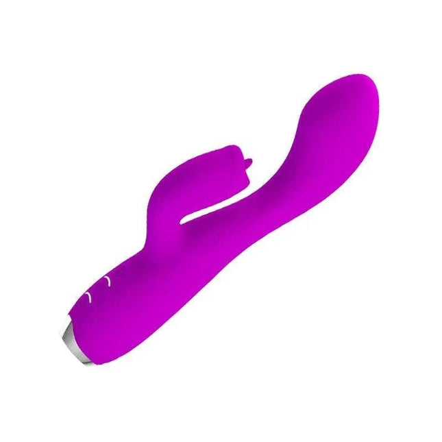 Sleek Gloria Vibe with tongue USB rechargeable vibrator in white silicone for ultimate pleasure