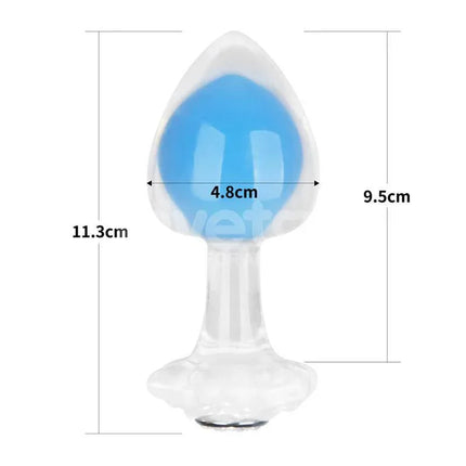 Glow in the Dark Butt Plug - Gemoria Steel Ball Design