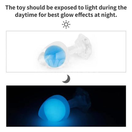 Glow in the Dark Butt Plug - Gemoria Steel Ball Design