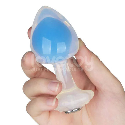 Glow in the Dark Butt Plug - Gemoria Steel Ball Design