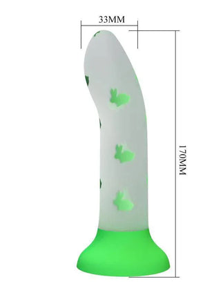 Glow in the Dark Dildo with Suction Cup and Harness