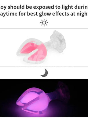 Glow in the Dark Silicone Butt Plug by Gemoria