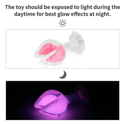 Glow in the Dark Silicone Butt Plug by Gemoria
