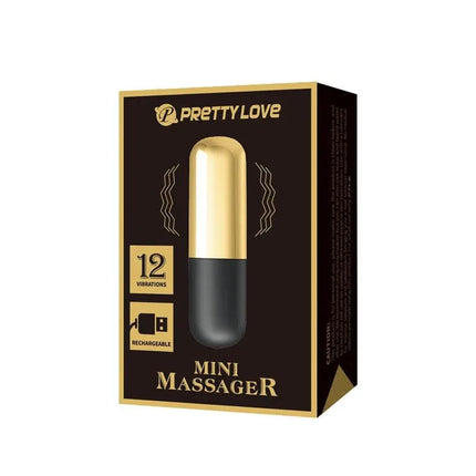 Gold Mini Massager with 12 Vibration Functions