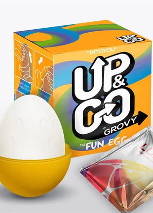 Yellow Grovy Masturbator Egg made of elastic material for enhanced pleasure and comfort