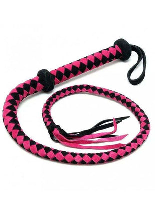 Handcrafted leather bullwhip with hand-weighted balance for performance and training