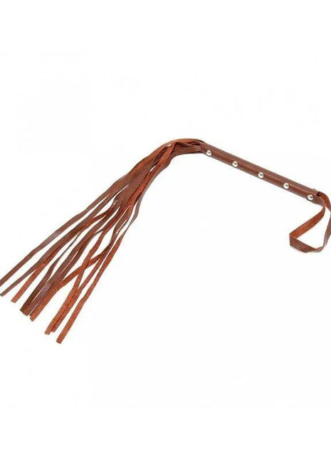 Handcrafted 62 cm whip with leather handle for precise control