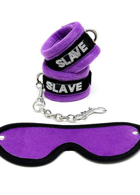 Handcuffs and Eyemask Purple