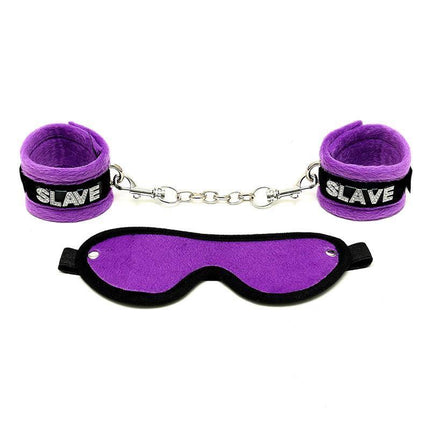 Handcuffs and Eyemask Purple