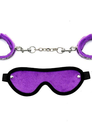 Handcuffs and Eyemask Purple