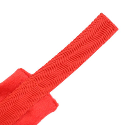 Handcuffs with Velcro Fur Red