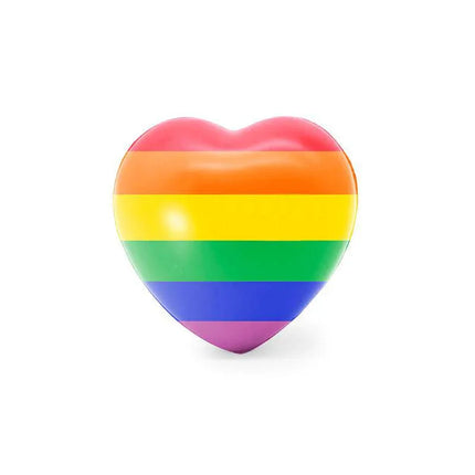 Heart-Shaped LGBT Stress Ball - Rainbow Colored