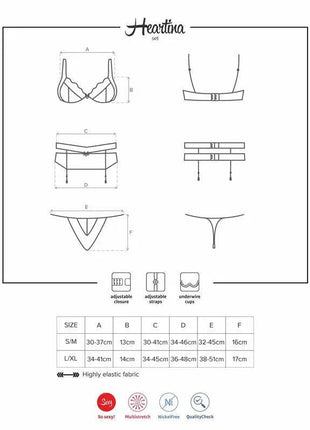 Heartina 3 Pieces Set Red