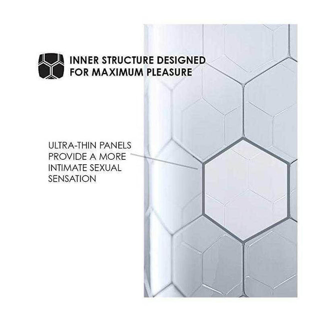 LELO HEX ORIGINAL Condoms 6 pack transparent latex with hexagonal lattice for secure, sensitive fit